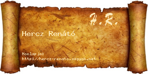 Hercz Renátó névjegykártya