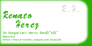 renato hercz business card